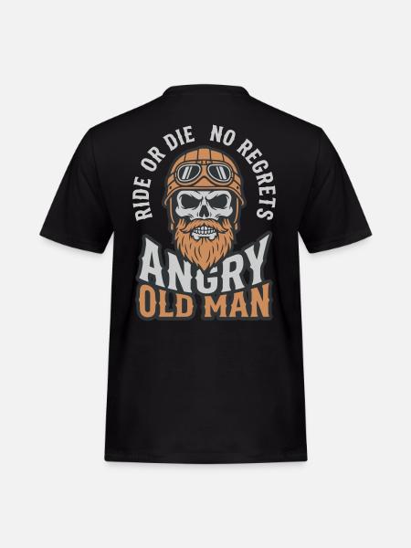 Angry Old Man - Men's Workwear T-Shirt - black