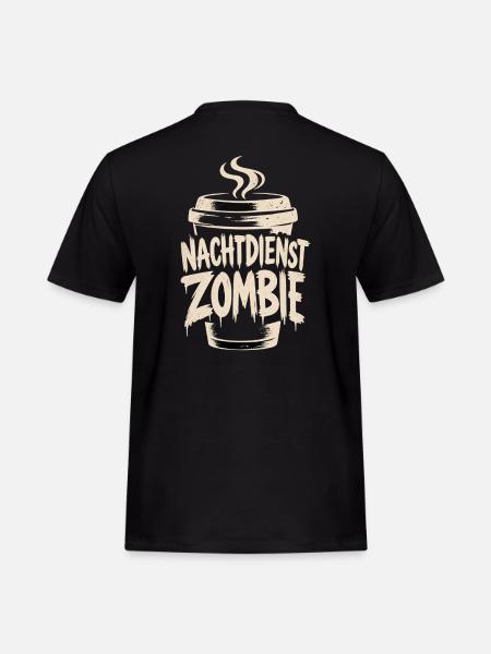 Nachtdienstzombie - Männer Workwear T-Shirt - Schwarz