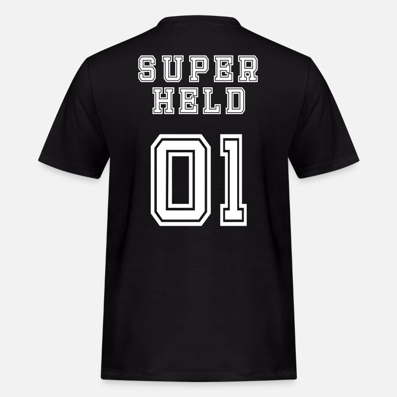 Superheld - Männer Workwear T-Shirt - Schwarz
