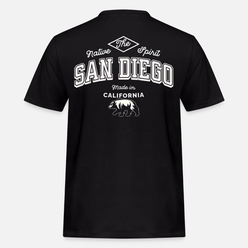 San Diego Der einheimische Geist - Männer Workwear T-Shirt - Schwarz
