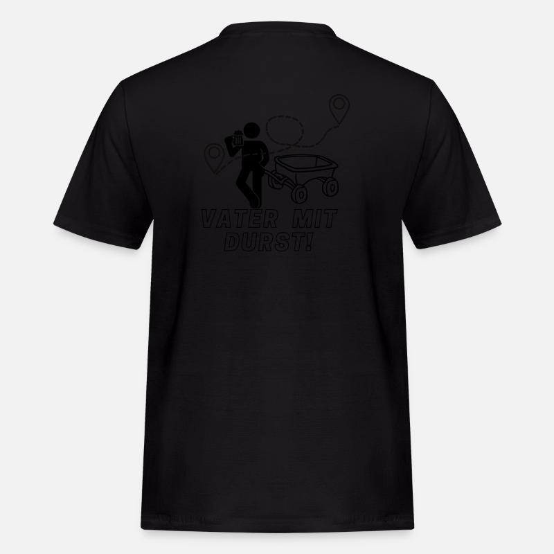 Vater mit Durst! - Männer Workwear T-Shirt - Schwarz