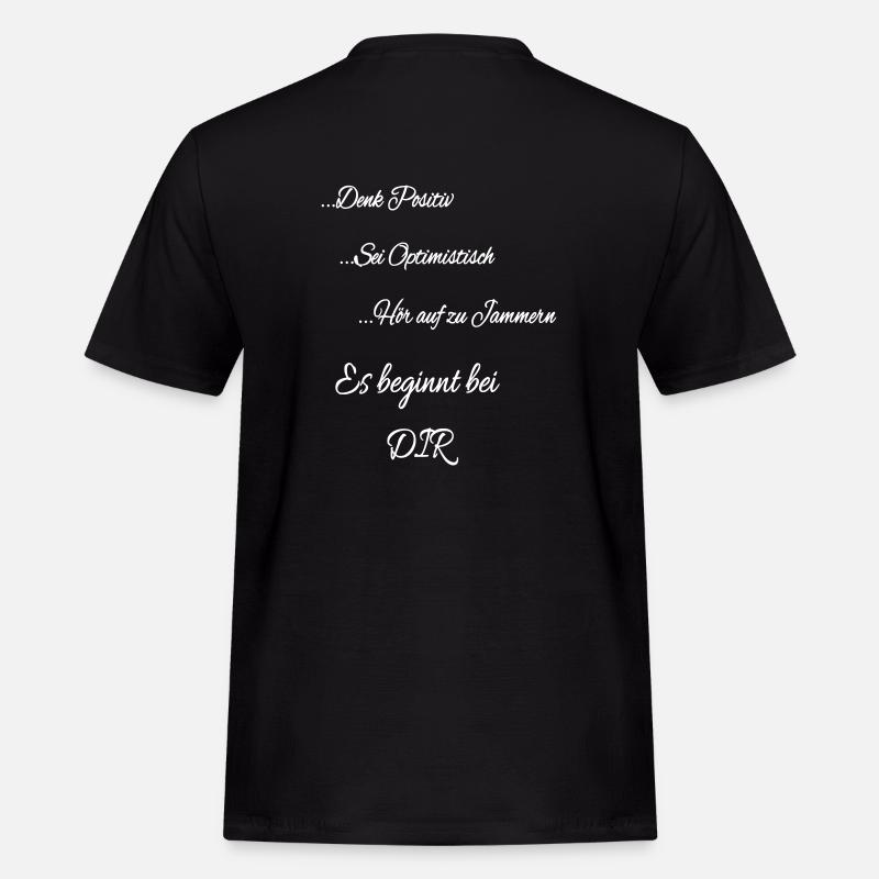 Es beginnt bei DIR - Männer Workwear T-Shirt - Schwarz