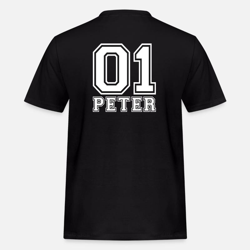 Peter - Name - Männer Workwear T-Shirt - Schwarz