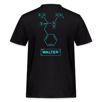 Trash Asset - Walter [turquoise] - Men's Workwear T-Shirt - black - Back - AI Model Male 178 light (178cm)