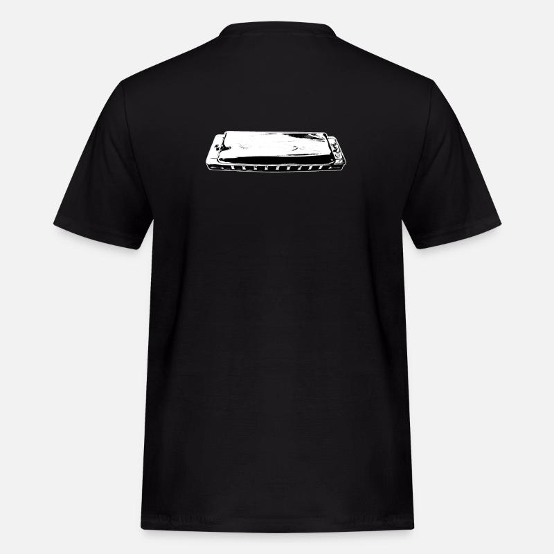 Bluesharp, Harmonica - Männer Workwear T-Shirt - Schwarz
