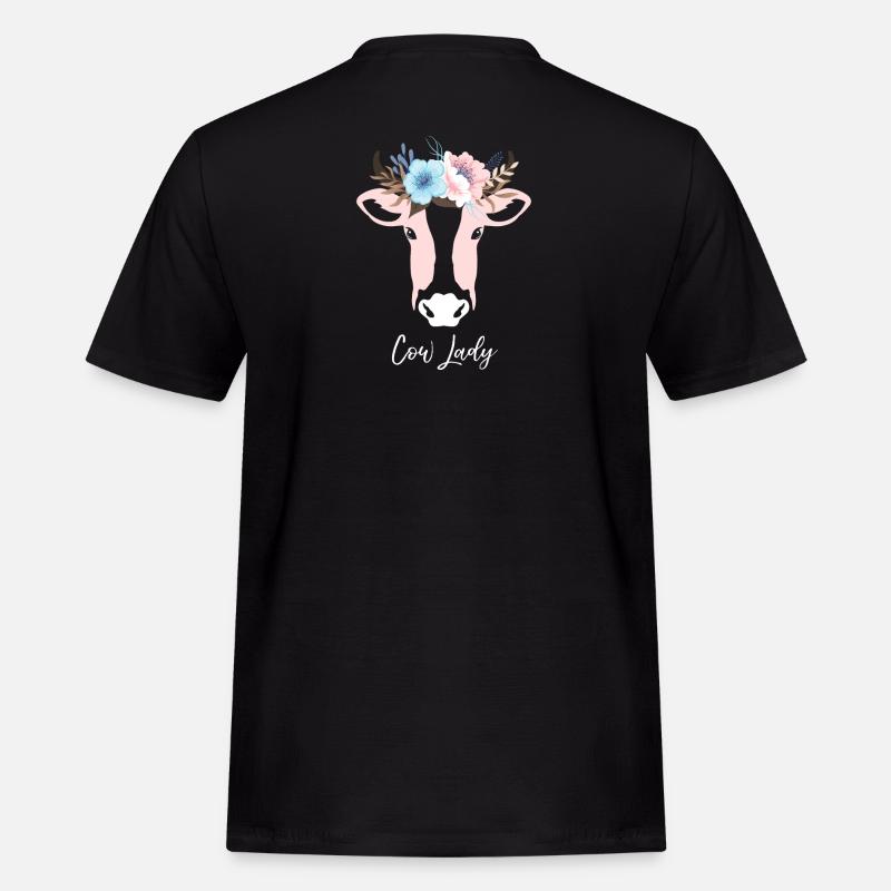 Rinderdame - Männer Workwear T-Shirt - Schwarz