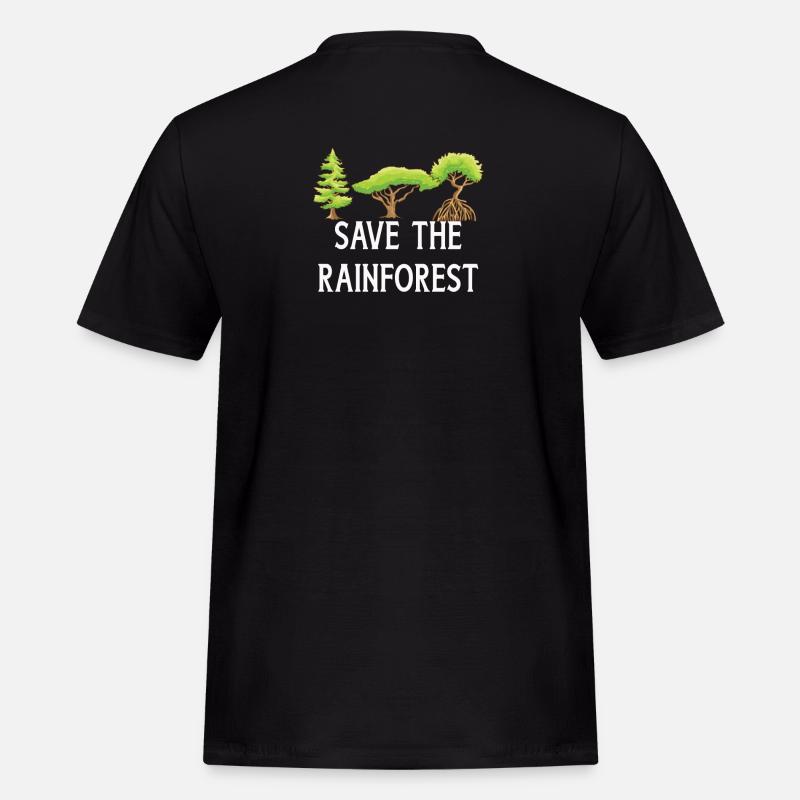 Save The Rainforest - Männer Workwear T-Shirt - Schwarz