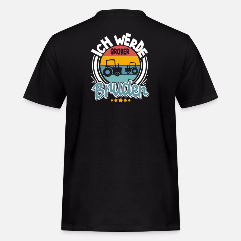 Ich Werde Großer Bruder Traktor - Männer Workwear T-Shirt - Schwarz