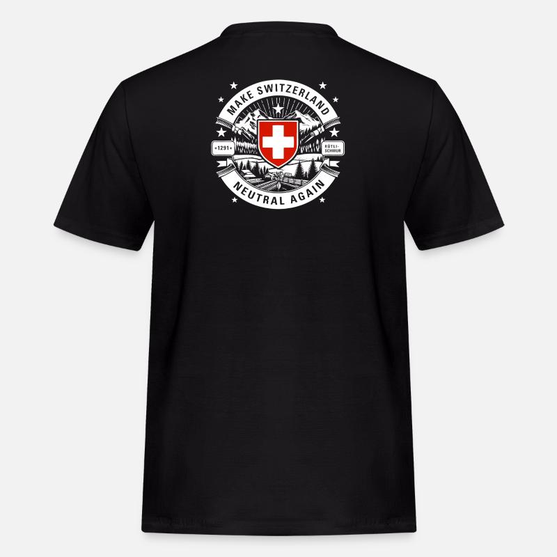 make Switzerland neutral again - Männer Workwear T-Shirt - Schwarz