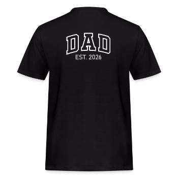 Dad Est 2026 Neuer Papa Vater wird 2026 Vatertag - Männer Workwear T-Shirt - Schwarz - Hinten - AI Model Male 178 light (178cm)