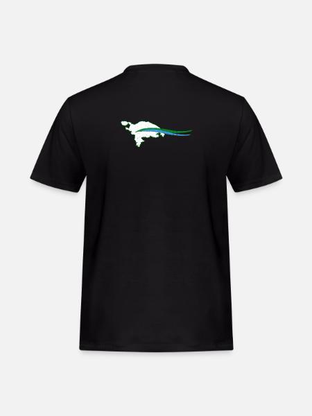 Thurgau Canton Outline with Wave - Men's Workwear T-Shirt - black
