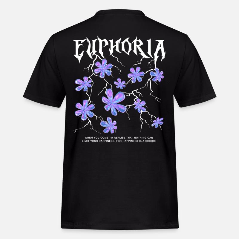 Euphorie Éclair Fleurs - T-shirt Workwear homme - noir