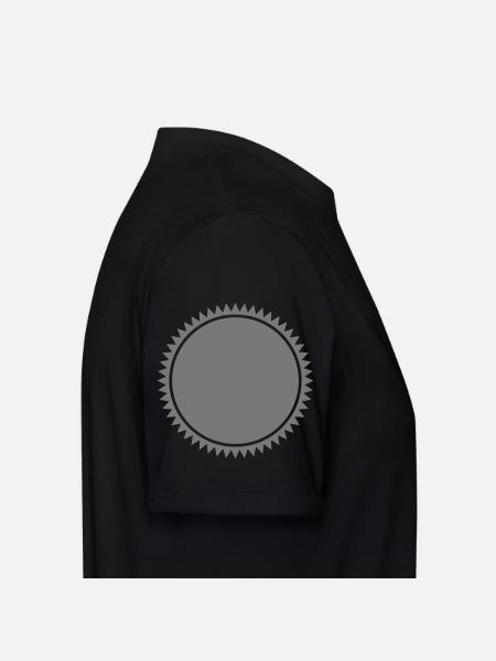 Siegel, gezackt - Männer Workwear T-Shirt - Schwarz