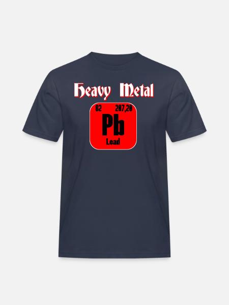 Heavy Metal Blei - Männer Workwear T-Shirt - Navy