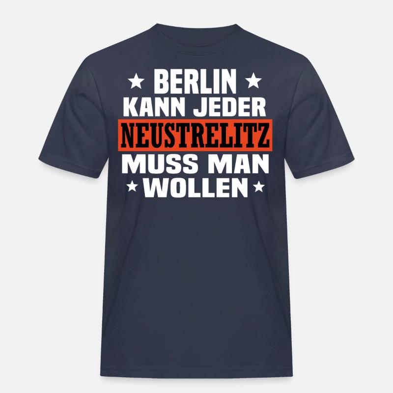 Neustrelitz - Männer Workwear T-Shirt - Navy