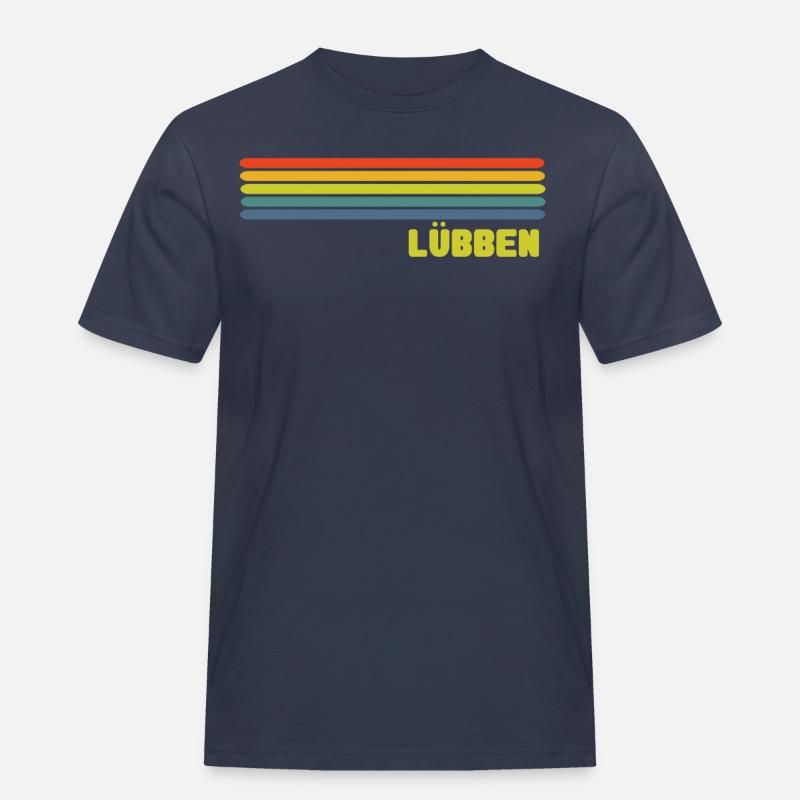 Lübben Regenbogen - Männer Workwear T-Shirt - Navy