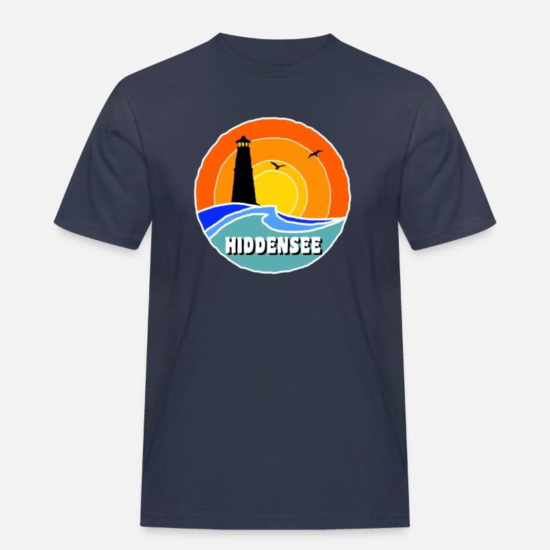 Ostsee Leuchtturm Hiddensee - Männer Workwear T-Shirt - Navy