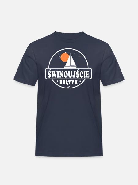 Swinemünde polnisch - Männer Workwear T-Shirt - Navy