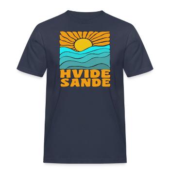 Hvide Sande Dänemark - Männer Workwear T-Shirt - Navy - Vorne - AI Model Male 178 light (178cm)