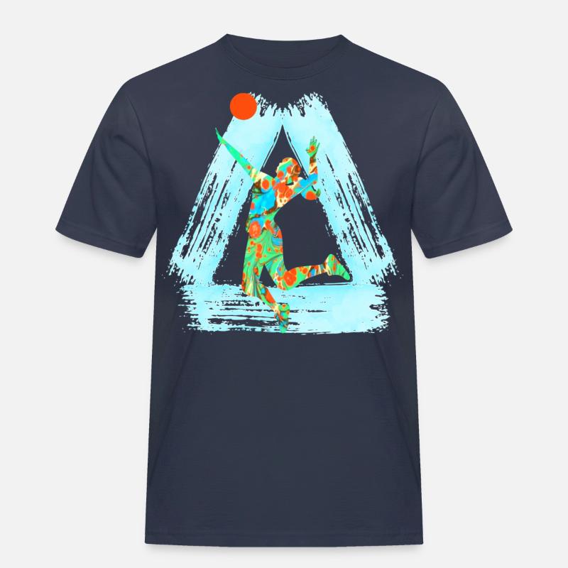 volleyball player e 4 - Men's Workwear T-Shirt - navy