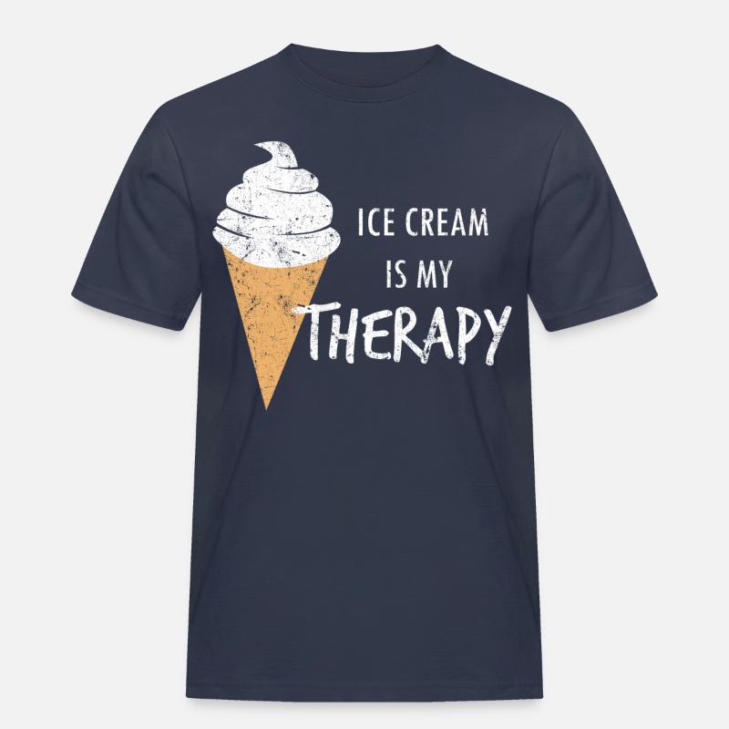 Eis Eiscreme Sommer Geschenkidee - Männer Workwear T-Shirt - Navy