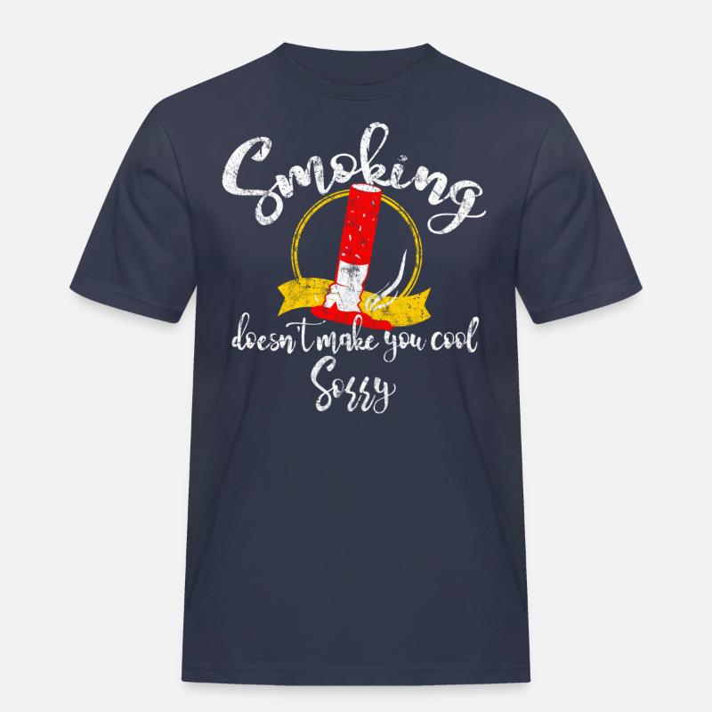 Zigarette - Männer Workwear T-Shirt - Navy