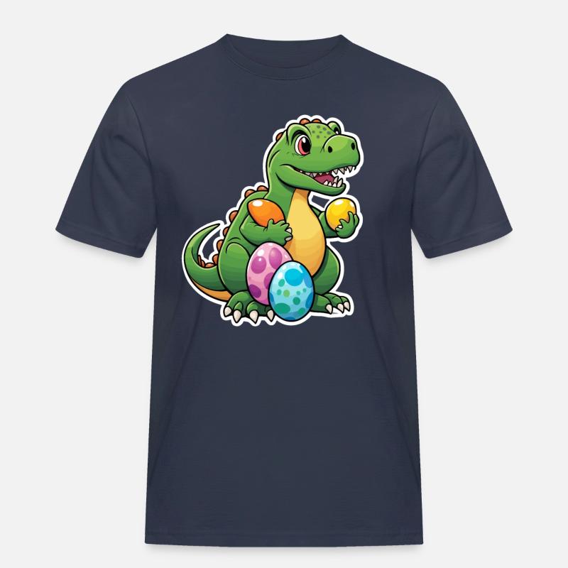Dinosaur Easter Eggs Easter - Men's Workwear T-Shirt - navy