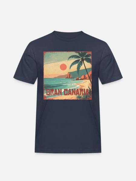 Gran Canaria - Männer Workwear T-Shirt - Navy