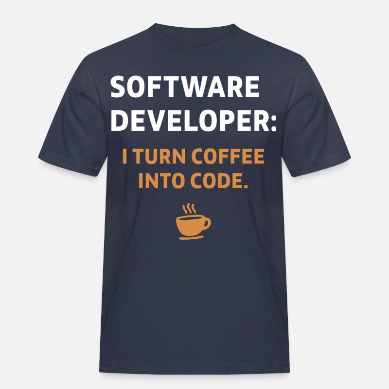 Software Developer - Coffee Edition - Männer Workwear T-Shirt - Navy