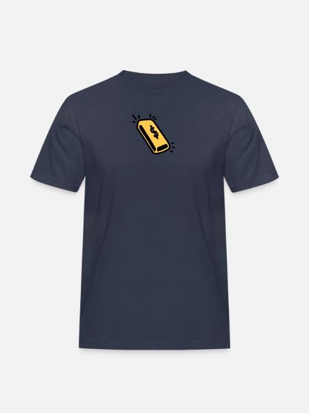 Goldbarren - Männer Workwear T-Shirt - Navy