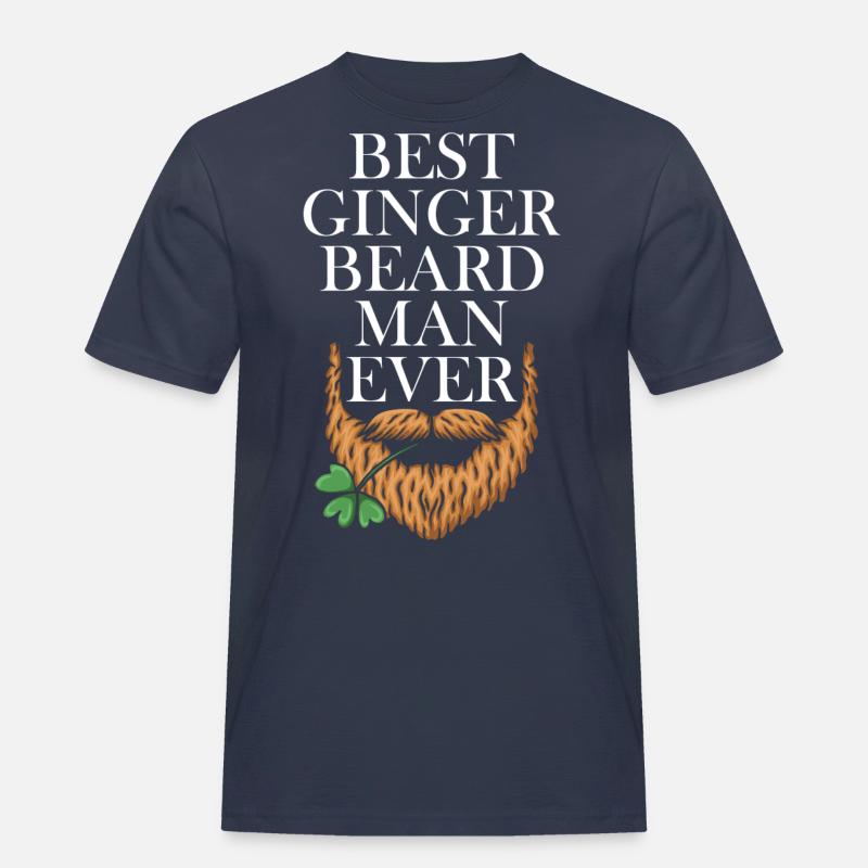 Bester Ingwer-bart-mann Aller Zeiten Kleeblatt - Männer Workwear T-Shirt - Navy