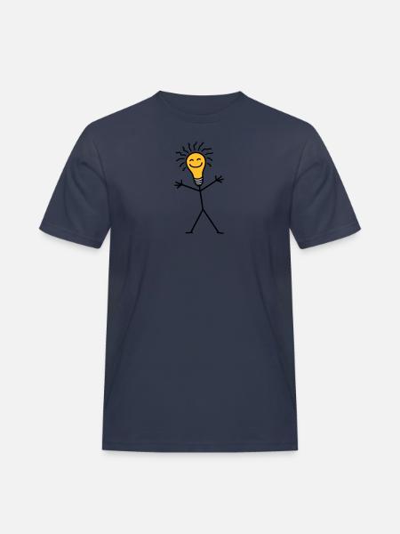 Light Bulb - Men's Workwear T-Shirt - navy