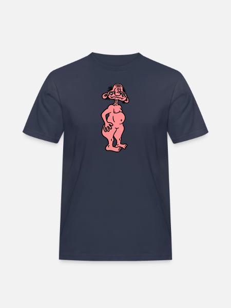 oude opa naakte man lelijk walgelijk monster horro - Mannen Workwear T-shirt - navy