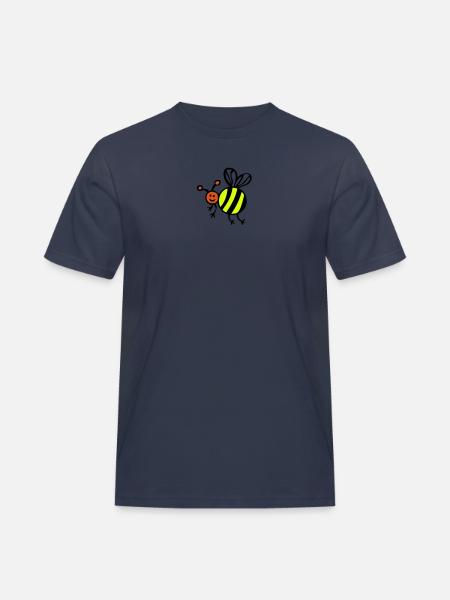 bee bee biene face Cartoon2 - Men's Workwear T-Shirt - navy