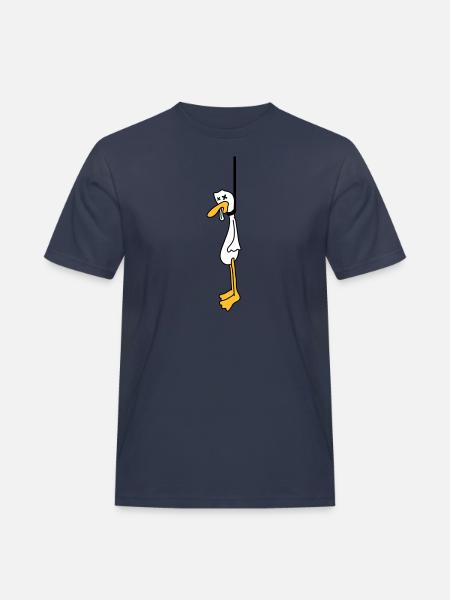 Hanged Duck - Männer Workwear T-Shirt - Navy