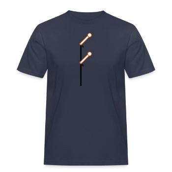 Signal Frei langsam 40 - Männer Workwear T-Shirt - Navy - Vorne - AI Model Male 178 light (178cm)