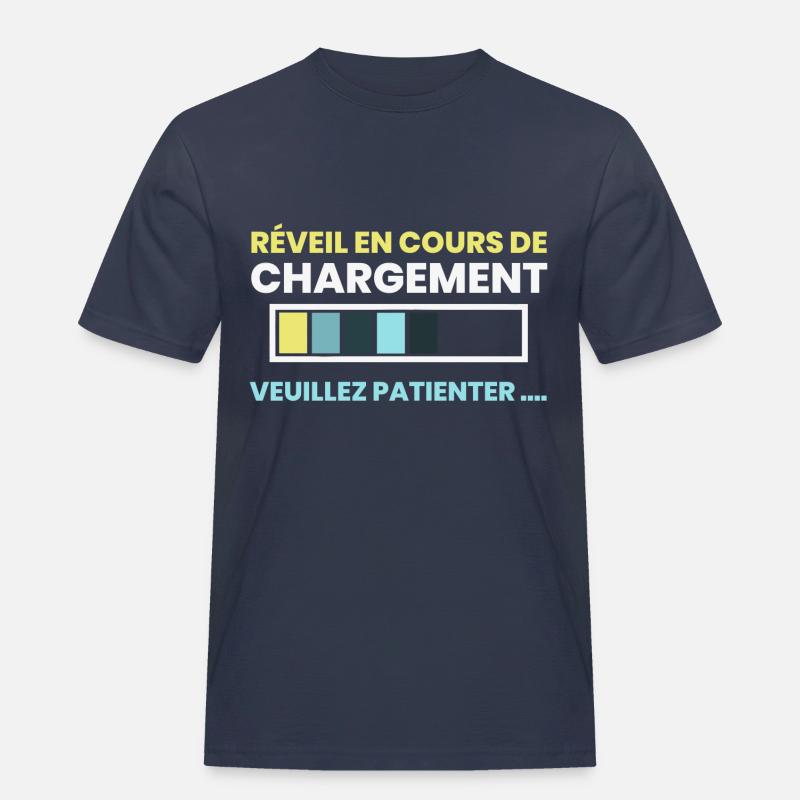 Wecker wird aufgeladen... - Männer Workwear T-Shirt - Navy