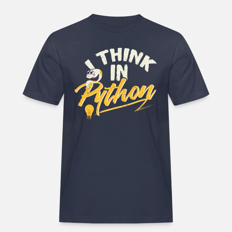 Python Programmierer - Männer Workwear T-Shirt - Navy