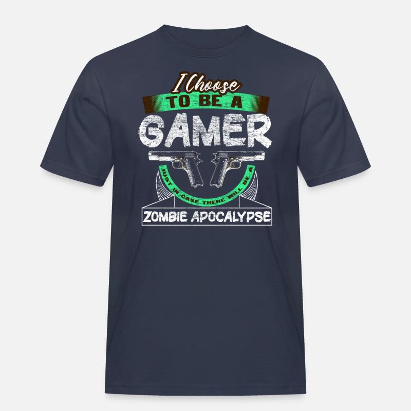 Zombie Apokalypse Geschenkidee - Männer Workwear T-Shirt - Navy