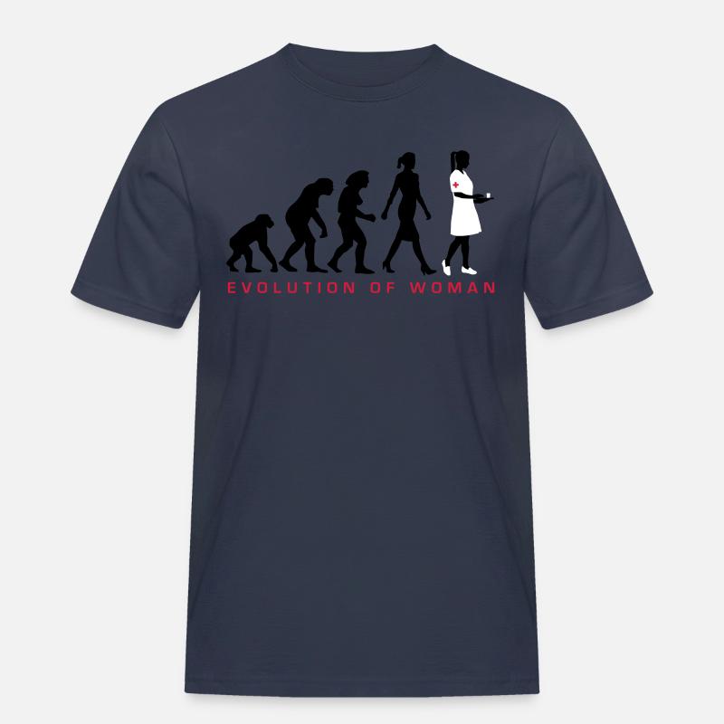 evolution_krankenschwester_122012_c_3c - Männer Workwear T-Shirt - Navy