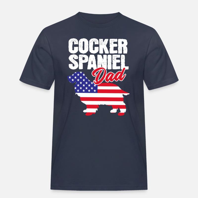 Cocker Spaniel Vater - Männer Workwear T-Shirt - Navy