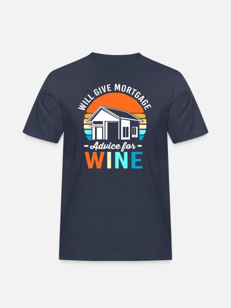 Debt Condominium Mortgage - Men's Workwear T-Shirt - navy