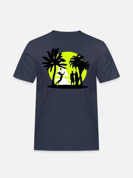 Beach, summer, sun - Men's Workwear T-Shirt - navy
