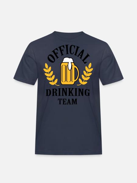 official_drinking_team - Männer Workwear T-Shirt - Navy