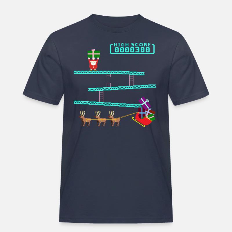 Santa Kong - Arbets-T-shirt herr - marinblå
