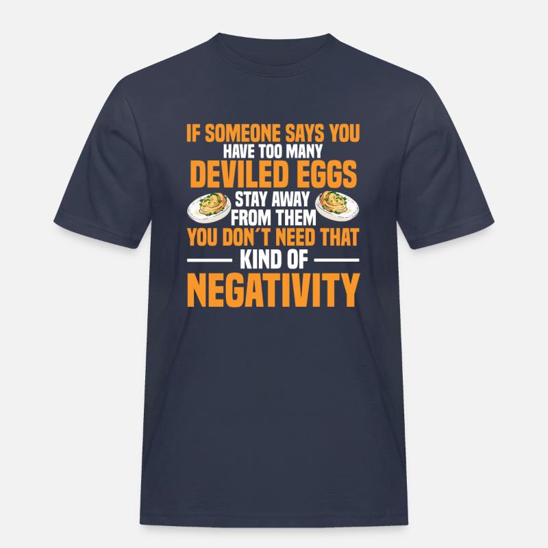 Gefüllte Eier - Sprüche - Männer Workwear T-Shirt - Navy