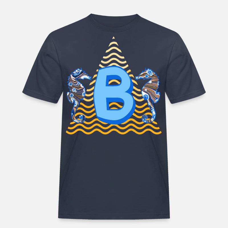 seepferdchen e 262 b - Männer Workwear T-Shirt - Navy
