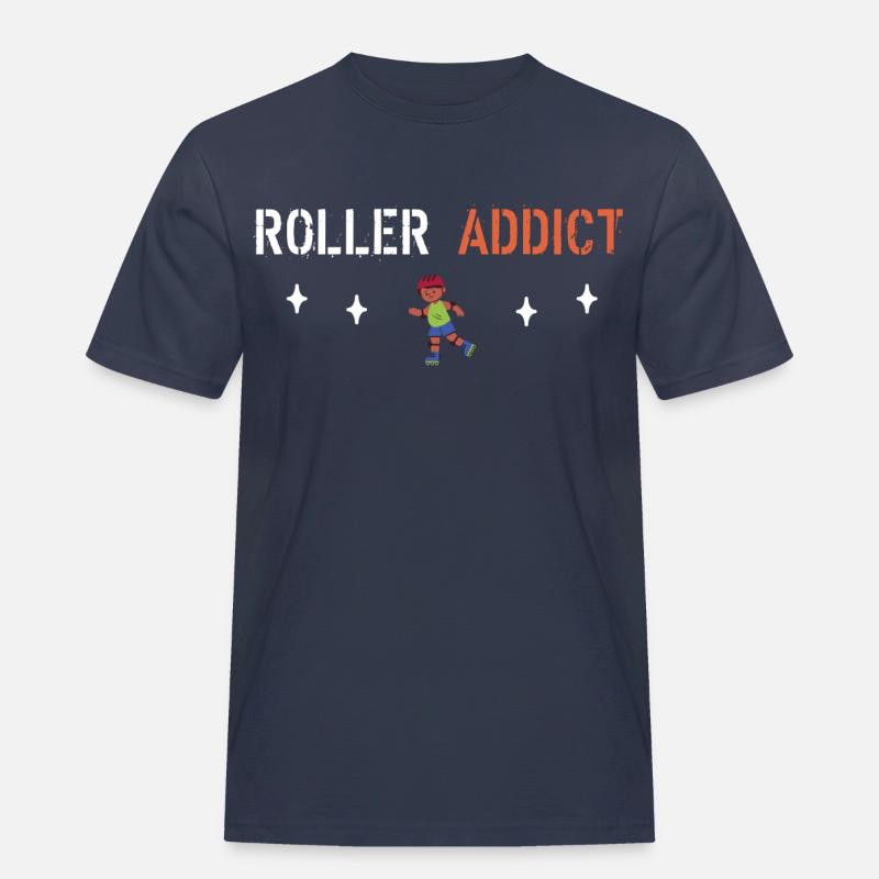 Roller-Süchtiger - Männer Workwear T-Shirt - Navy