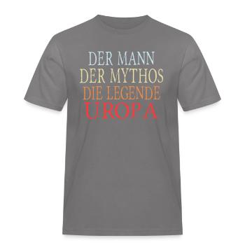 Uropa legende - Männer Workwear T-Shirt - Grau - Vorne - AI Model Male 185 dark (185cm)