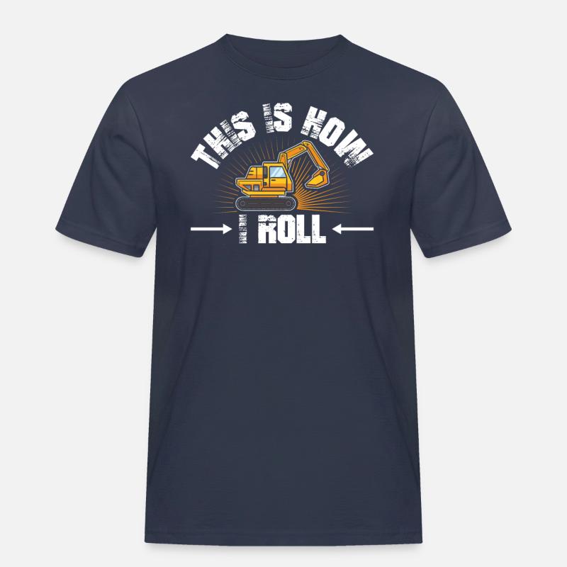 Baggerfahrer Baggern Baggerführer Bagger Geschenk - Männer Workwear T-Shirt - Navy